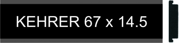 Briefkastenschild / Klingelschild Stebler-Kehrer 67 x 14.5 mm schwarz